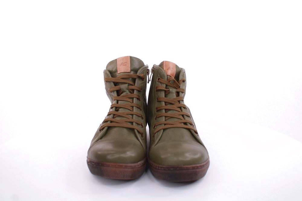 Andrea Conti Damen Schnürschuh Schnürstiefelette Leder Bequem grün S22 0348841474 
