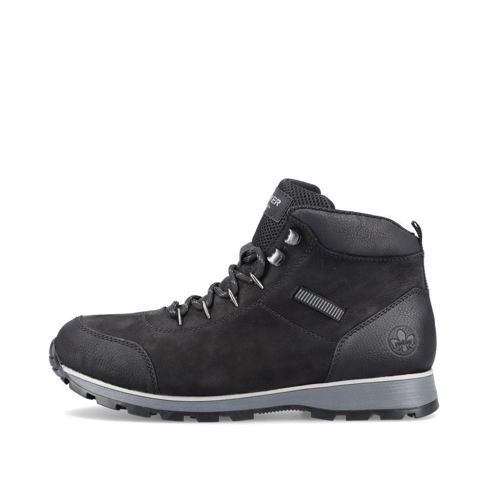 Rieker Antistress Herren Schnürboots Rauleder schwarz S21  F5710-00 42 | schwarz/schwarz | G