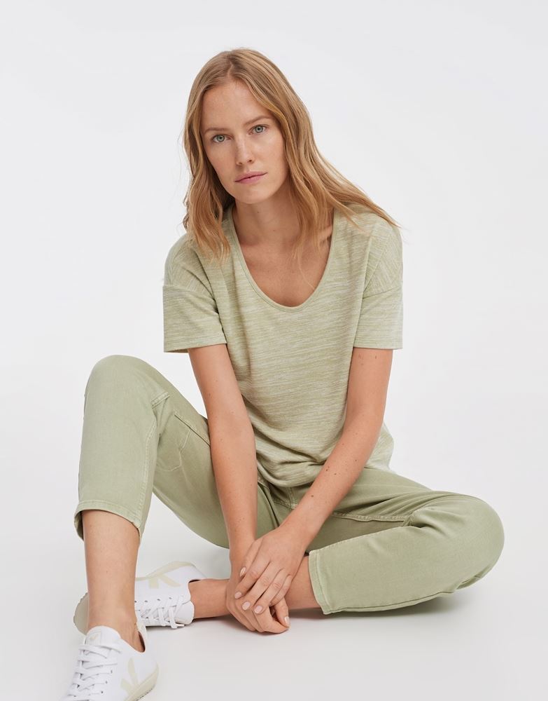 OPUS T- Shirt Sofiena soft EcoverViskose 1/2 Arm grün S12  2453610444100 38 | 30004 summer pe | 