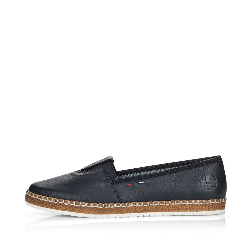 Rieker Antistress Damen Ballerina Slipper Leder blau S13 M2261-14 