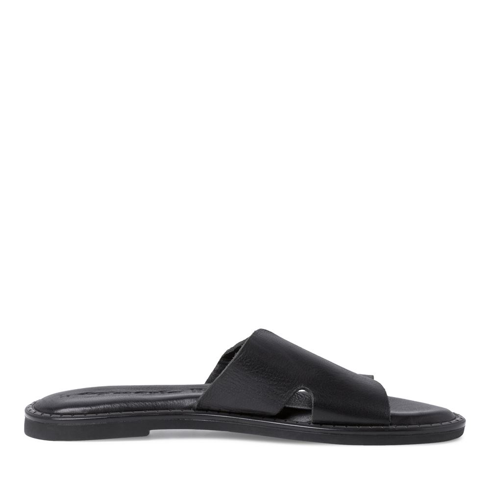 Tamaris Pantolette Leder TOUCHit Fußbett schwarz S12  1-1-27135-28 37 | 001 BLACK | 