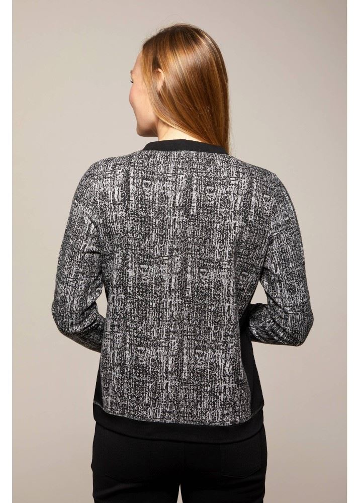 Hajo Sweatshirt Jacquard Interlock Langarm Rundhals S21  19179 
