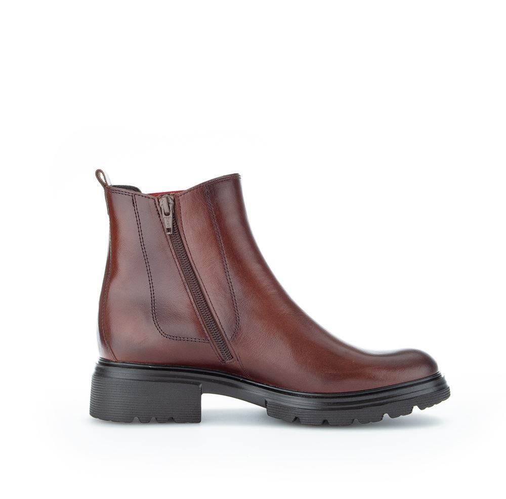 Gabor Chelsea-Boots Leder Wechselfußbett Reißverschluss braun S22 91.610.25 6,5 | sattel(Eff)(ros | F