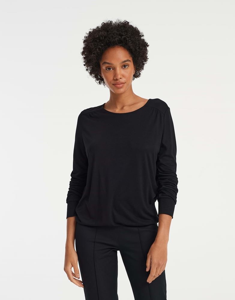 OPUS Shirt Sutha ECOVERO™ Viskose schwarz S22 1013210650100 