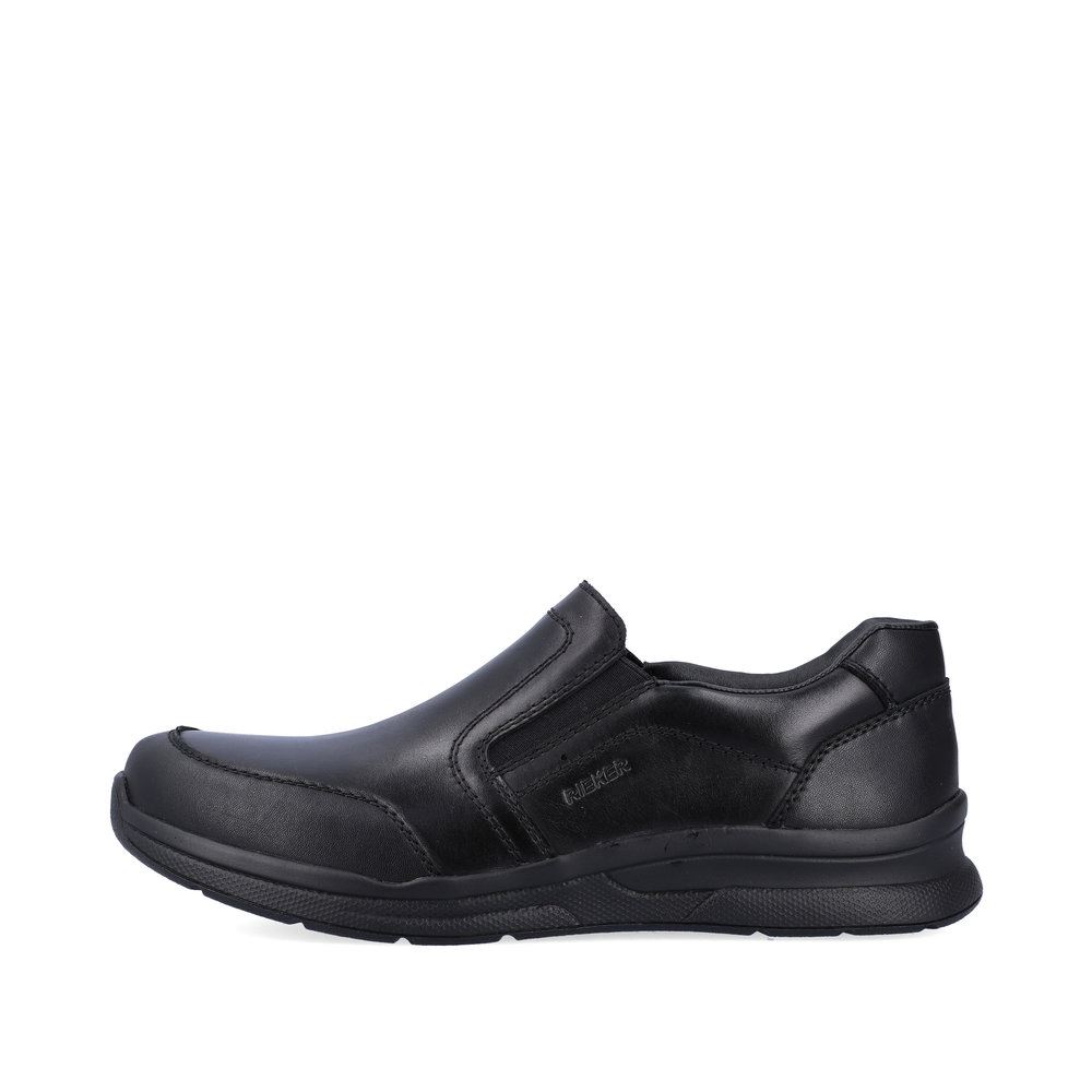 Rieker Antistress Herren Slipper Leder Extraweite Wechselfußbett schwarz S13 14850-01 
