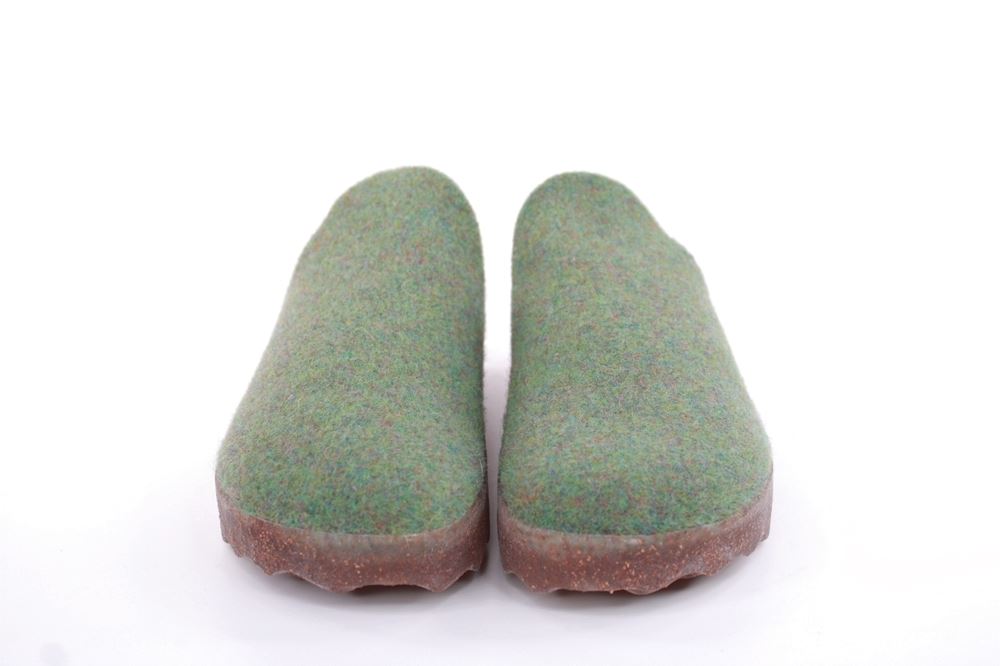 ASPORTUGUESAS Damen Pantolette Wolle Kork vegan Nachhaltig grün S22 P018023053 40 | moss green | 