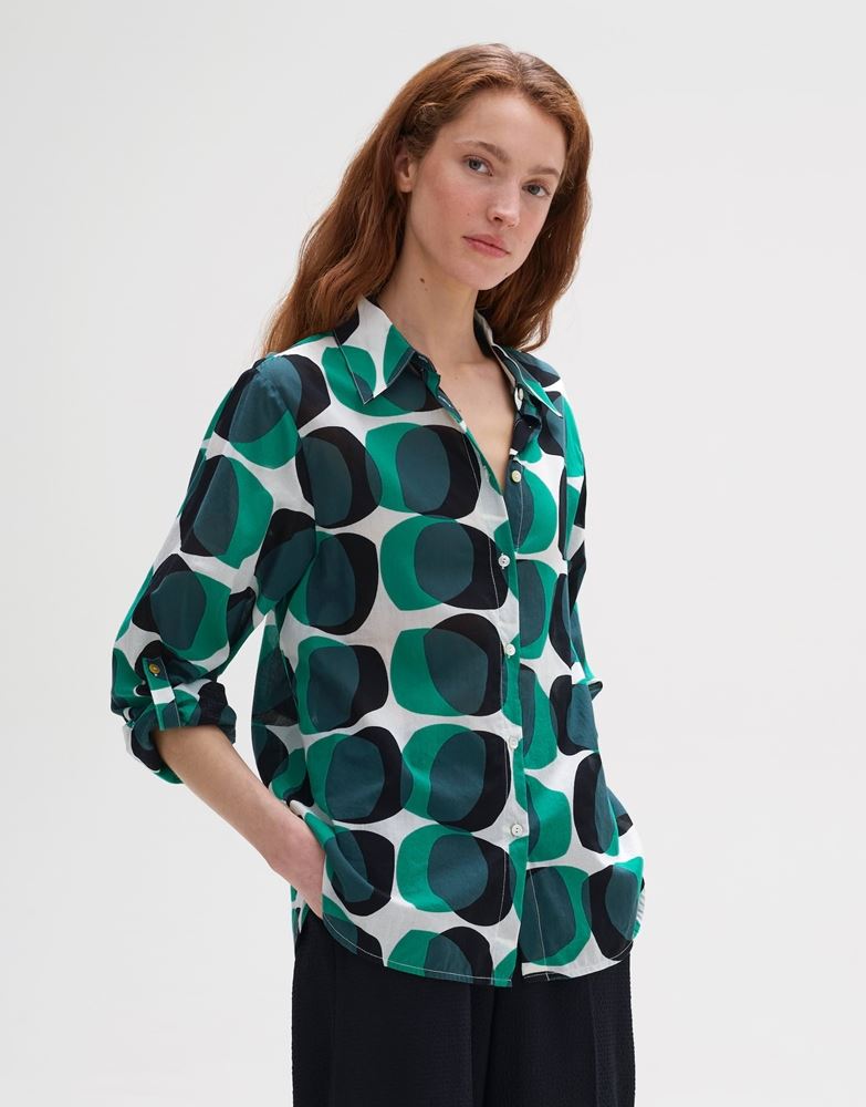 OPUS Printbluse Fumine witty Retrodruck Langarm S13 2454911497206 