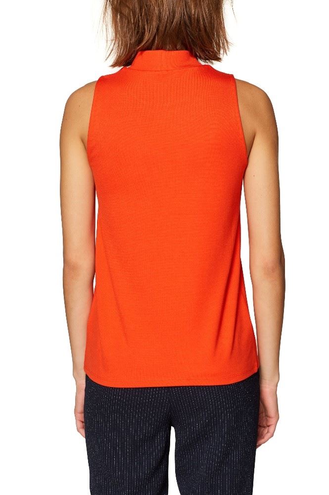 ESPRIT COLLECTION Strechtshirt ärmellos orange 039EO1K033 S | E825 RED ORANGE | 