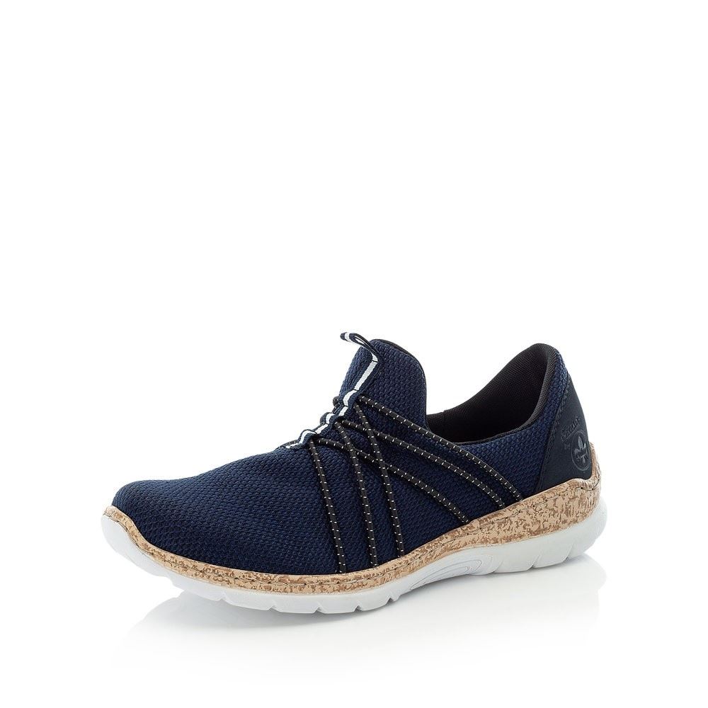 Rieker Slipper Sneaker Memosoft blau N42K1-14 37 | marine/pazifik | F
