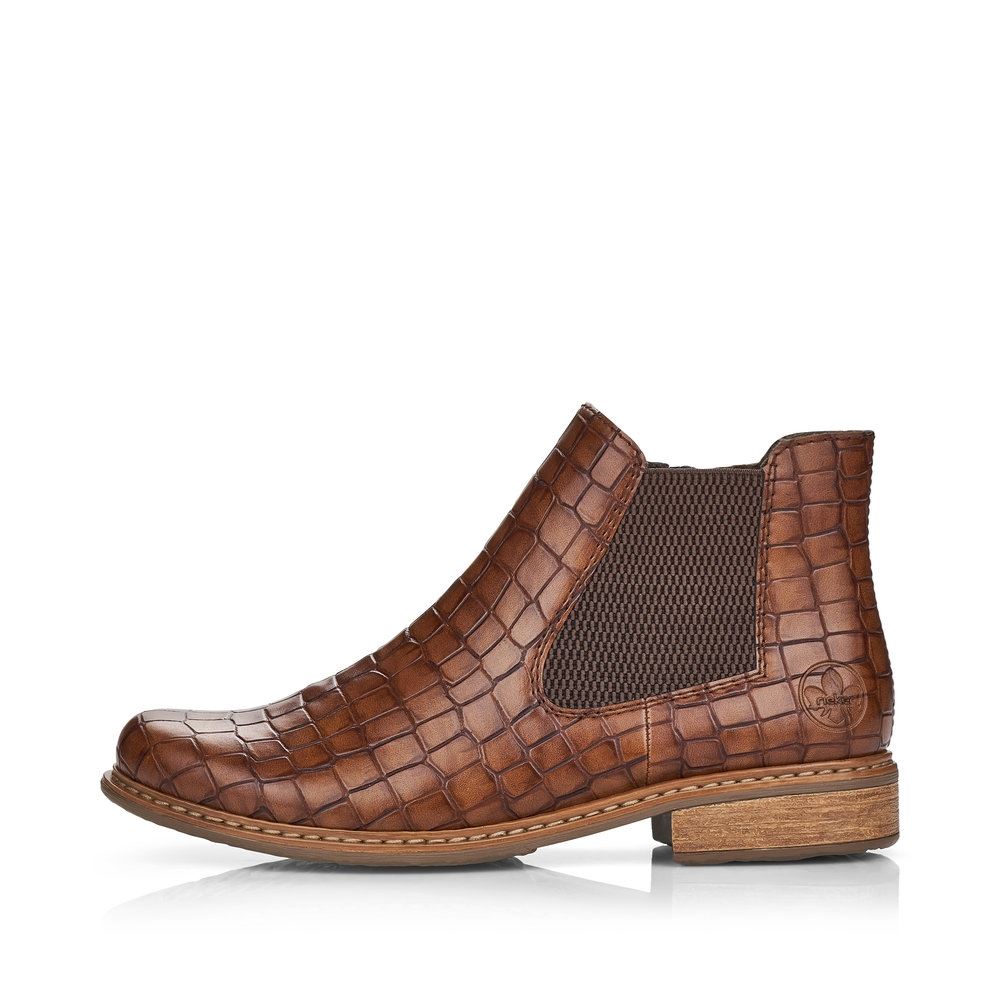 Rieker Antistress Chelsea Boots  Reptilien-Optik braun S21 Z4994-25 39 | palisander/brow | F