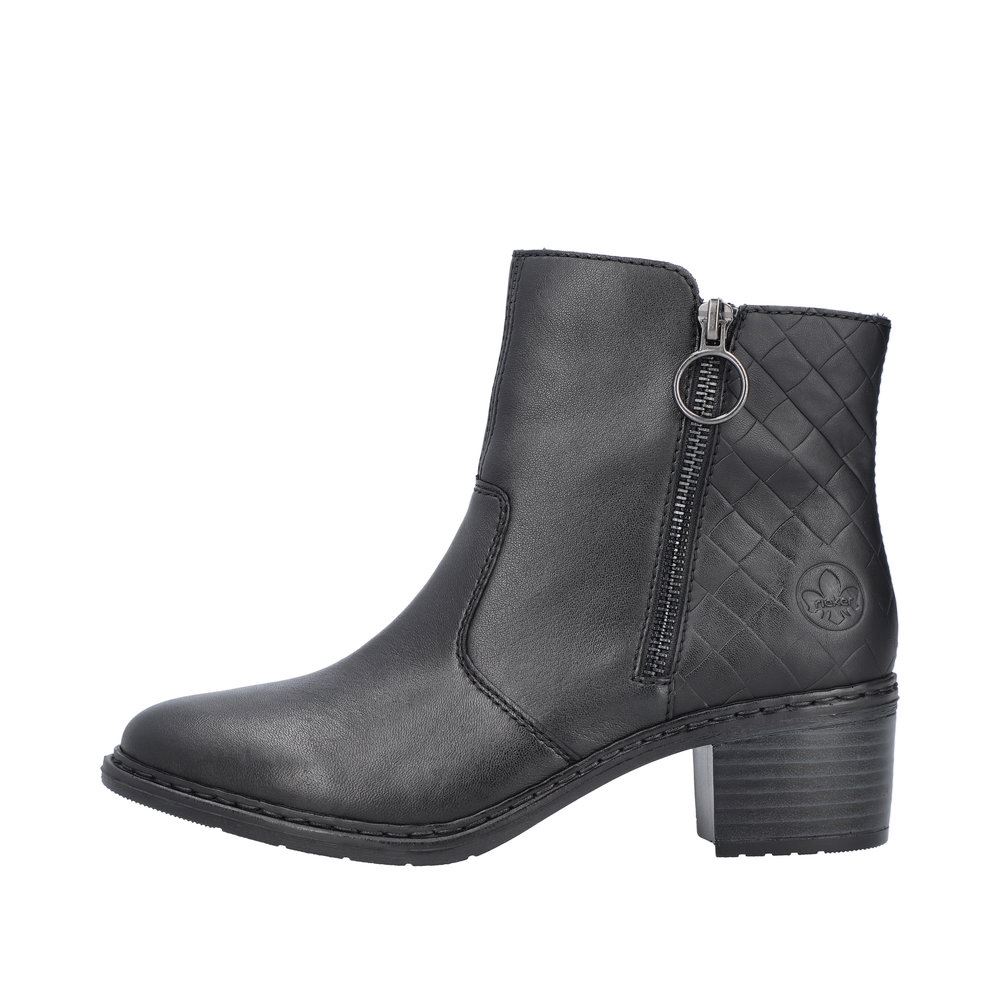 Rieker Antistress Damen Stiefelette Leder komfortweite schwarz S23  70150-00 