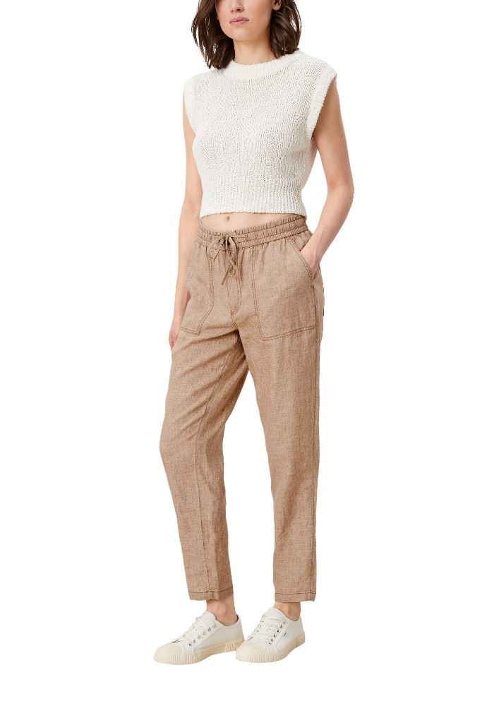 s.Oliver Hose Jogpants aus Leinen sand 2113319 