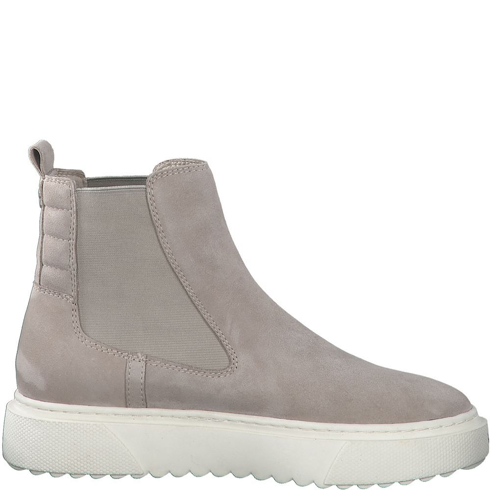 s.Oliver Damen Stiefelette Chelsea-Boots Leder beige S22  5-5-25403-39 37 | 348 DK TAUPE | 
