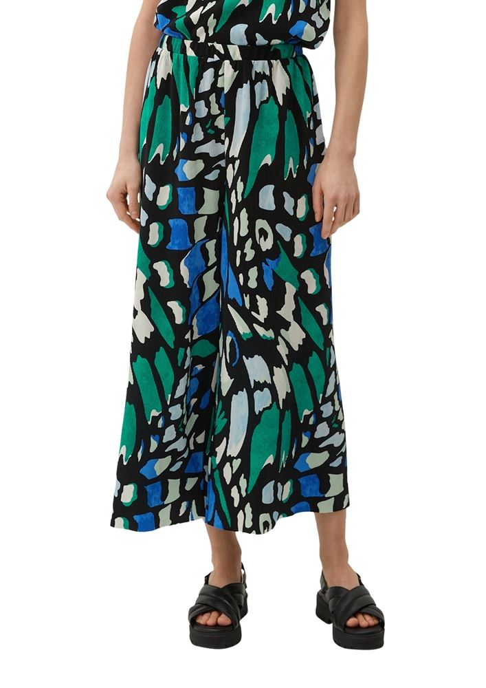 s.Oliver Regular: Culotte mit Allover-Print schwarz S13  2130699 