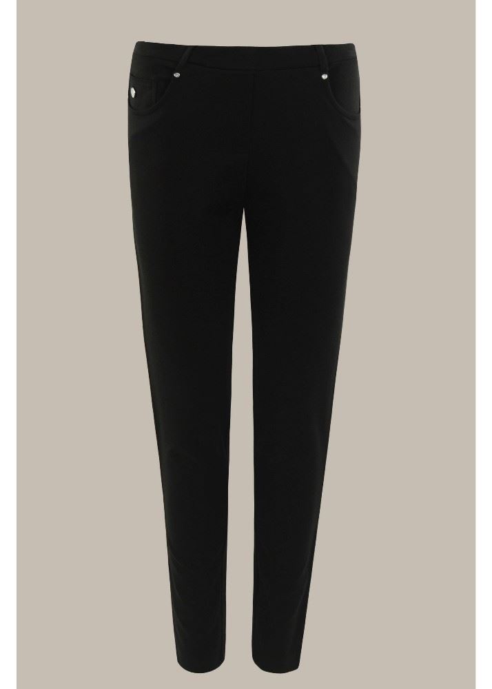 Hajo Hose Jerseyhose im 5 Pocket Design schwarz 10094 