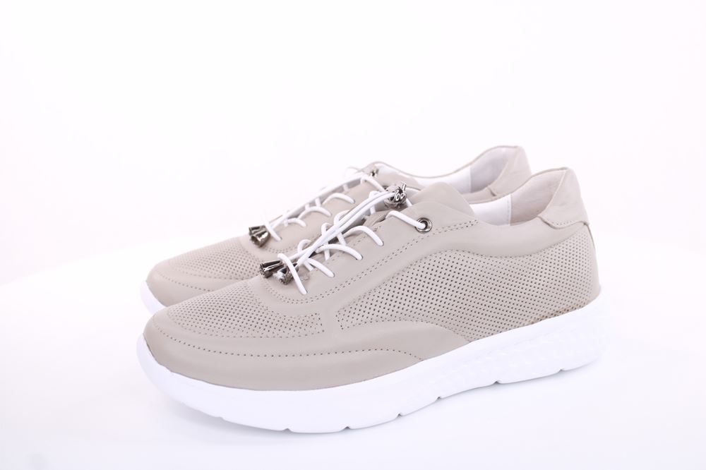 PETER ERIKSON Damen Sneaker Leder Wechsel- Fußbett gelb, grau S13 231508 