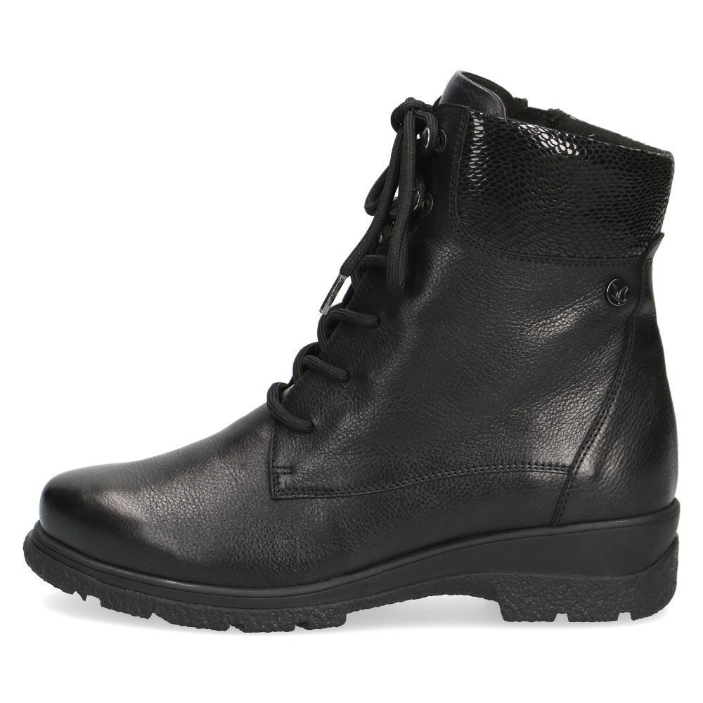Caprice Schnürstiefelette Leder Warmfutter schwarz S22 9-9-26258-29 38 | 026 BLACK NAPPA | 