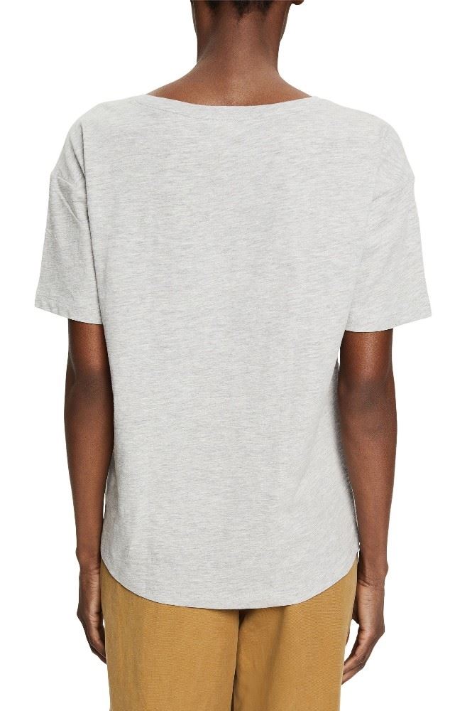 ESPRIT T-Shirt mit Fotoprint aus Bio-Baumwoll-Mix 032EE1K331 XL | E044 LIGHT GREY | 