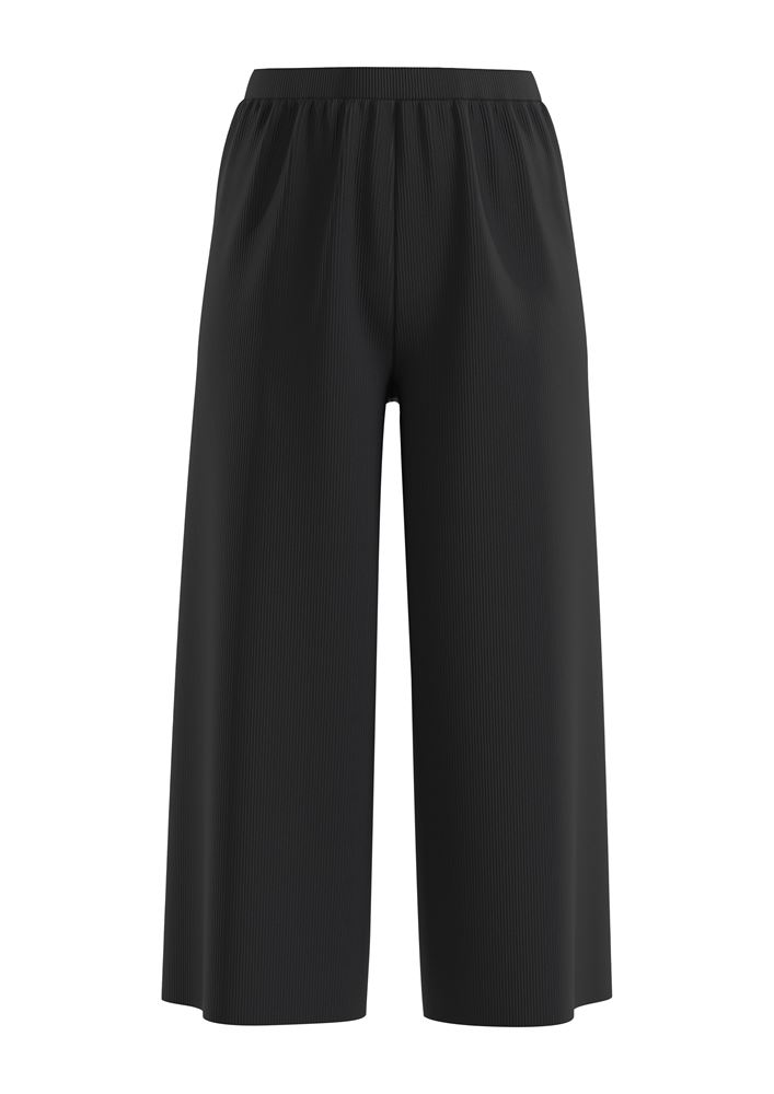 s.Oliver Regular: Culotte mit Plisséefalten grün, schwarz S13  2129625 