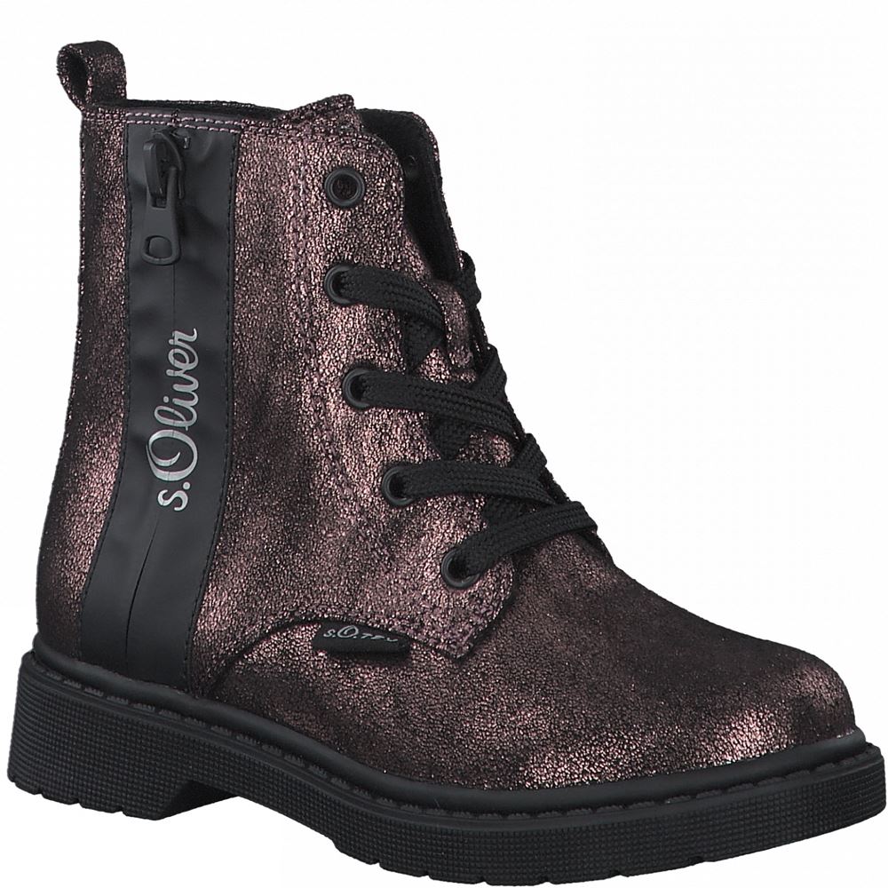 s.Oliver Schnürboots braun bronze Reißverschluss Tex - Membran S21  5-5-45201-27 