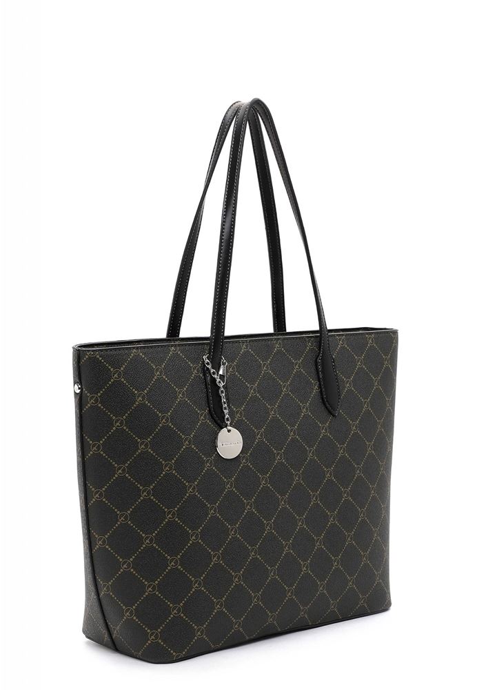 Tamaris Handtasche Shopper Anastasia Logo- Print grün S22 30107,932 