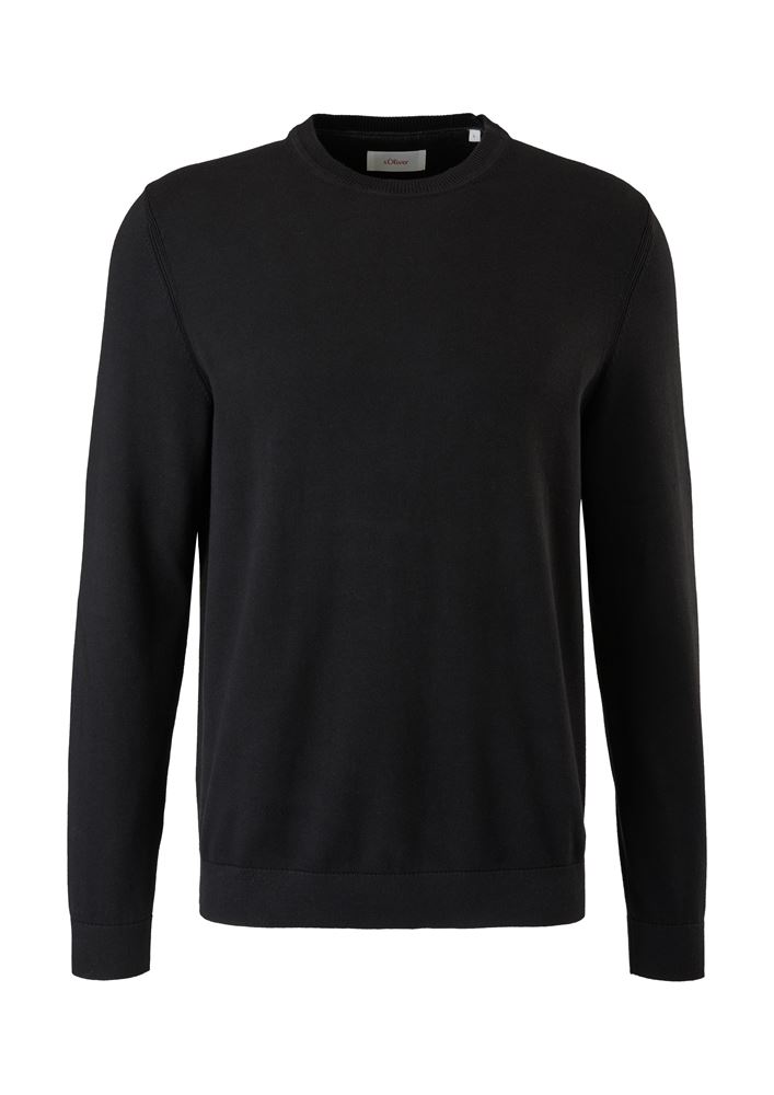 s.Oliver Herren Feinstrickpullover Rippbündchen Baumwolle blau,schwarz S22 2121351 XXL | 79W0 GREEN | 
