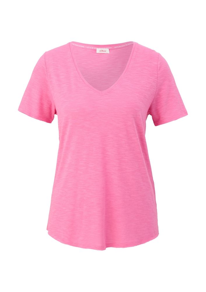 s.Oliver T-Shirt aus Viskosemix  weiss, blau, grün, pink, schwarz S13  2130696 