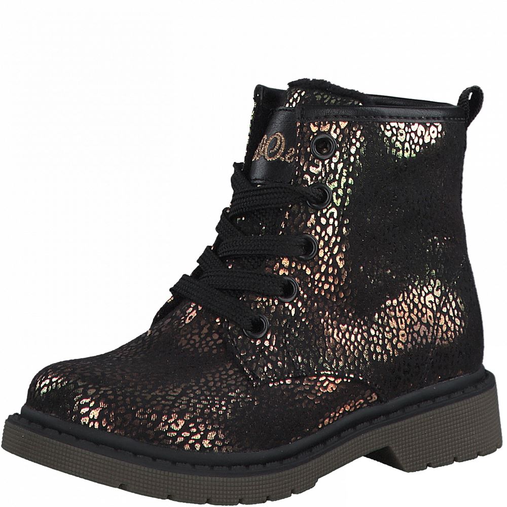 s.Oliver Schnürboots bronze braun Reißverschluss S21 5-5-35200-27 27 | 962 BRONZE | 