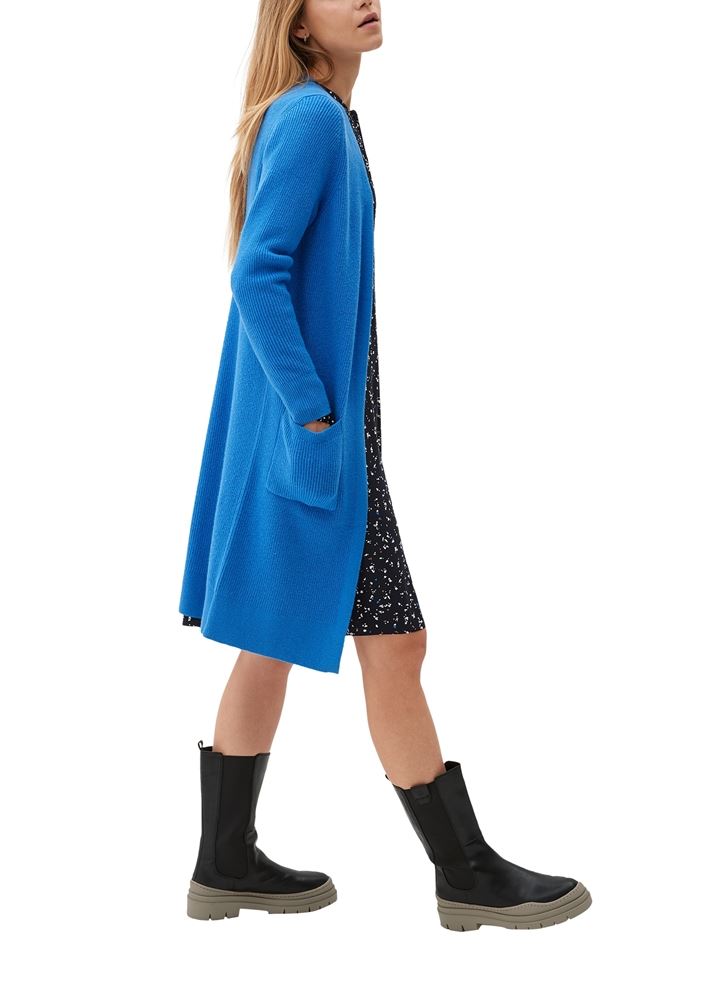 s.Oliver Cardigan mit Rippstruktur S22 blau 2125671 34 | 5547 BLUE | 