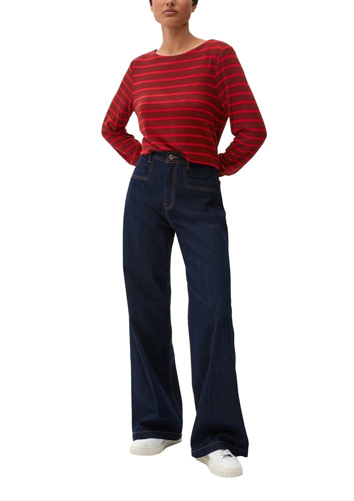 s.Oliver Streifenshirt aus Strickjersey S22 2121525 40 | 38G2 RED | 