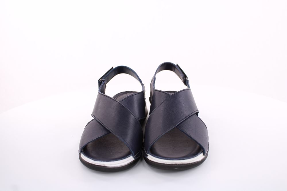 PETER ERIKSON Damen Sandale Leder Comfort- Fußbett blau S13 221530 