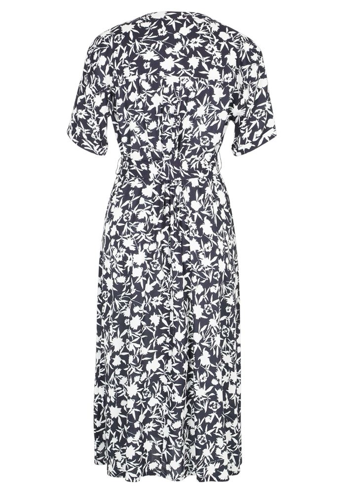 Betty Barclay Hemdblusenkleid Midi- Länge Knopfleiste florales Muster blau S13 13821958 