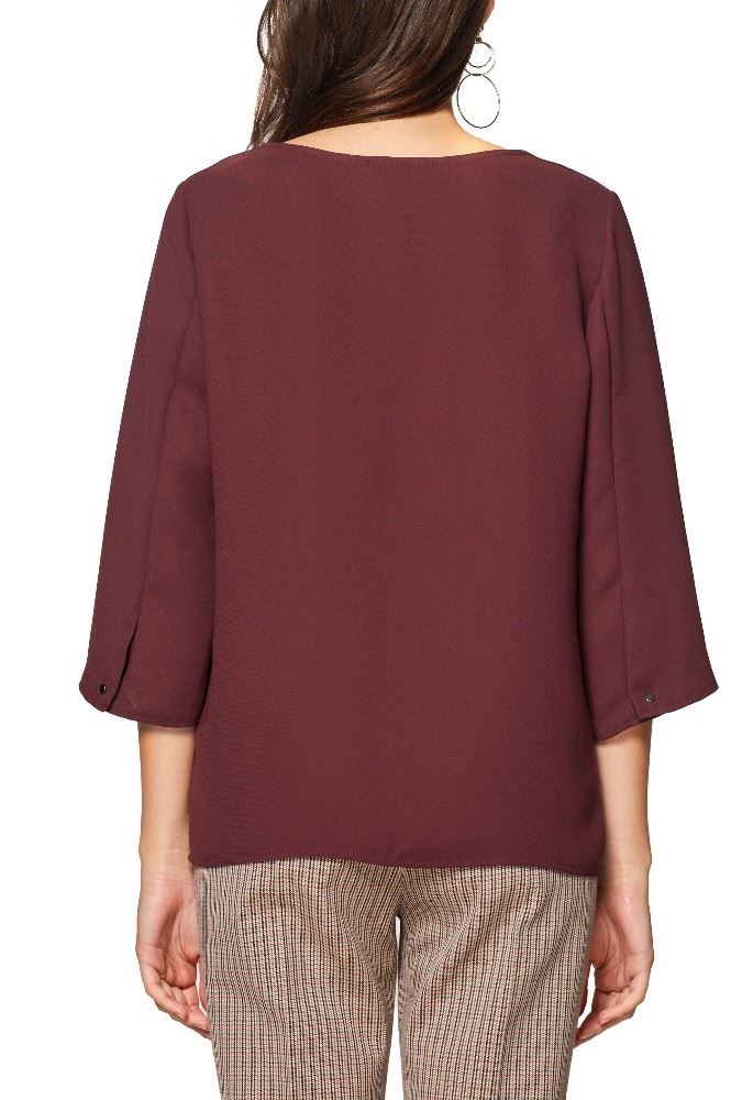 Esprit Collection Bluse 3/4 Arm bordeaux 118EO1F004 