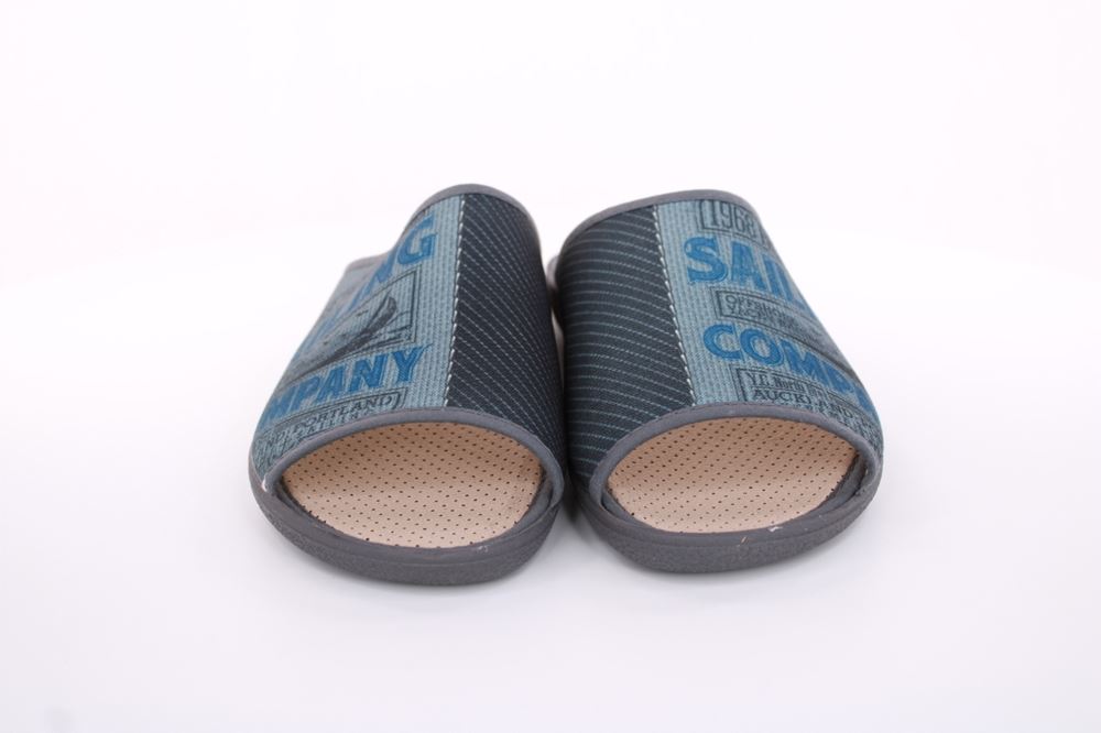 s`knöpfli Herren Pantolette Hausschuh blau S13 AC10786 