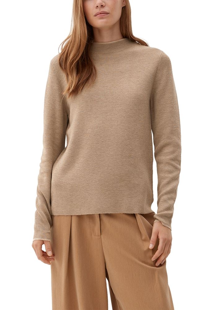 s.Oliver Feinstrickpullover aus Viskosestretch S22 2121145 46 | 82W9 BROWN | 