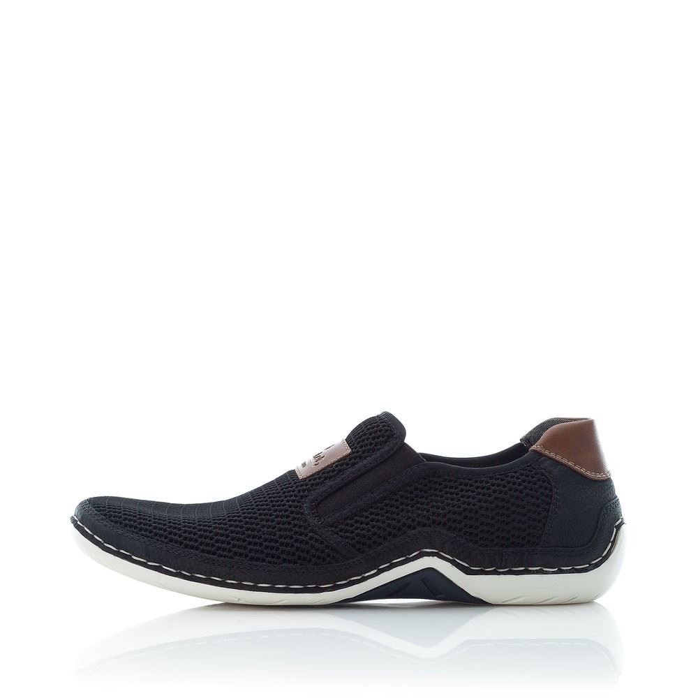 Rieker Slipper Textil Memosoft Gummizug schwarz 07556-00 