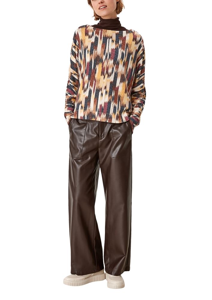 s.Oliver Shirt Langarm gemustert Rundhals S21 2107157 XL | 12A0 buttercup | 