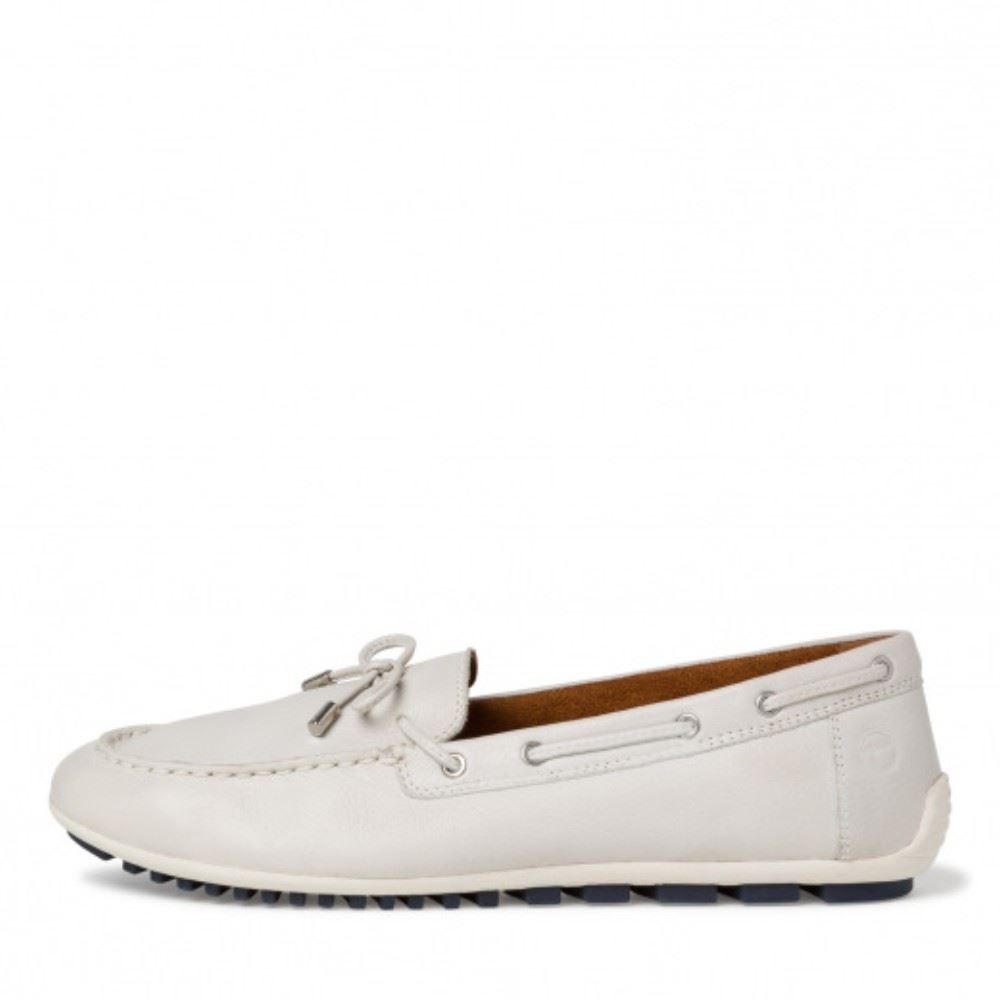 Tamaris Bootsschuhe Leder weiß 1-1-24603-24 36 | 107 OFFWHITE LE | 