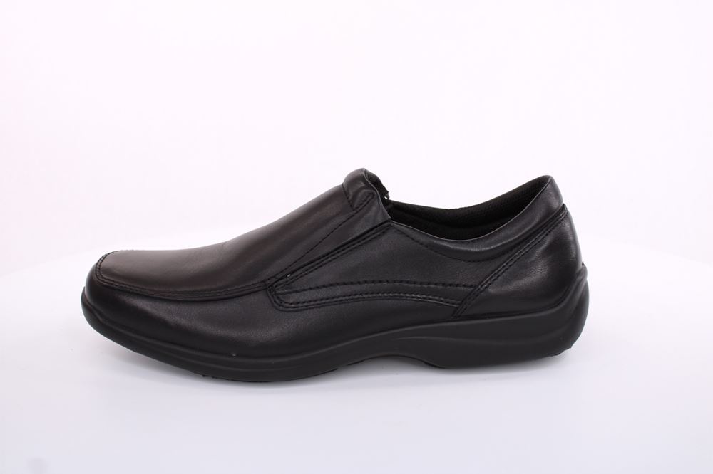 Imac Herren Slipper Schlupfschuh Leder klassisch schwarz S13 350600 