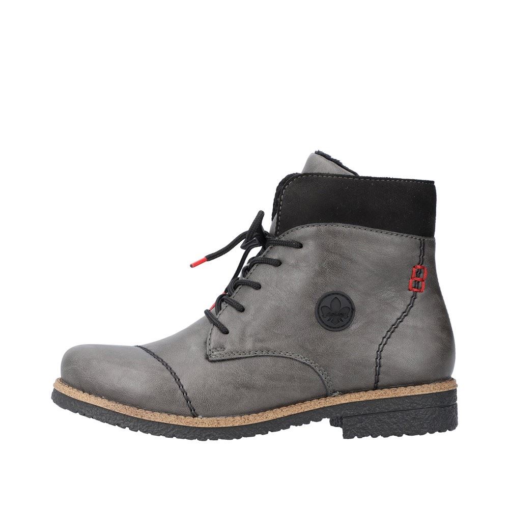 Rieker Antistress Damen Schnürboot grau S22  73533-45 42 | smoke/schwarz | F