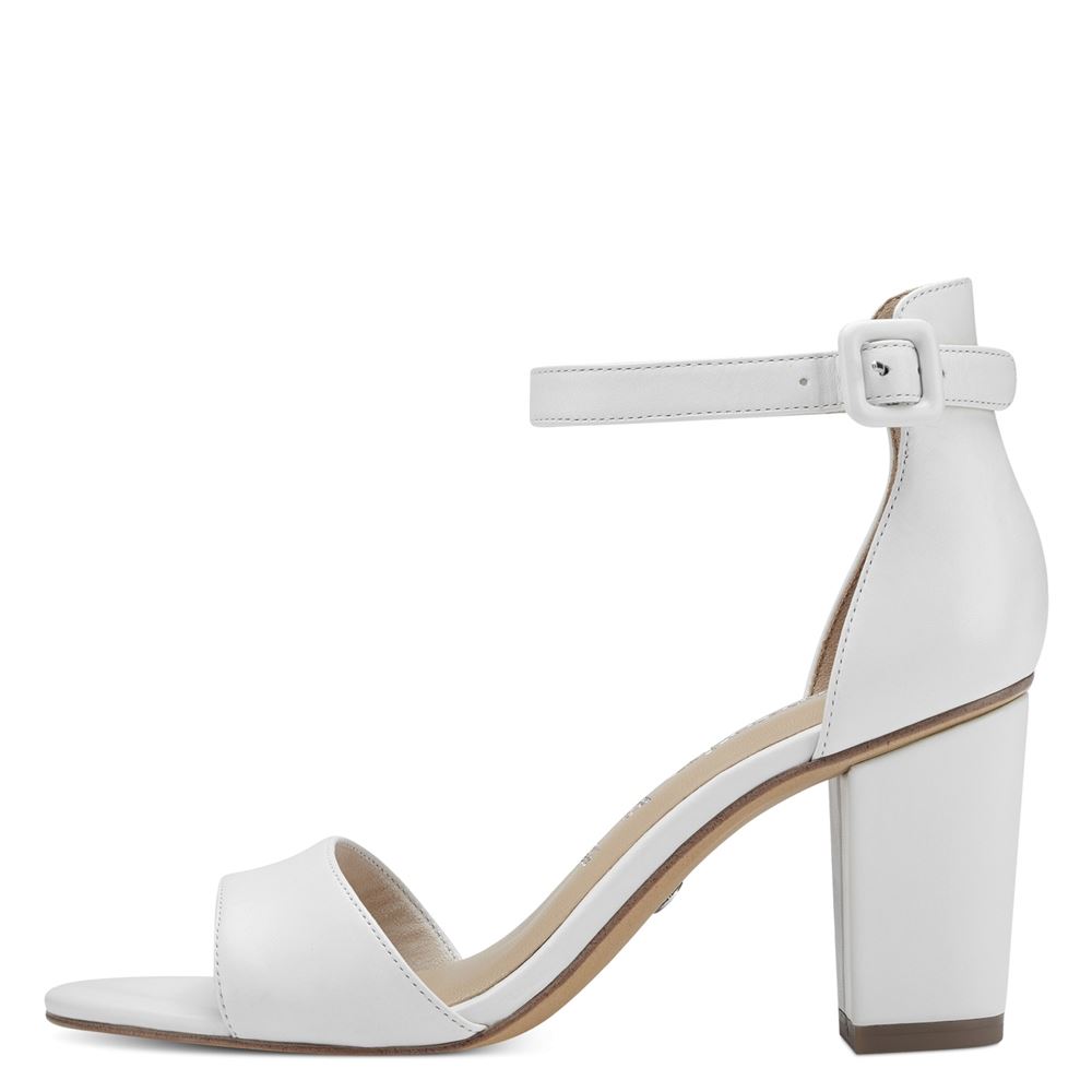 Tamaris Sandalette Leder Blockabsatz white S13  1-1-28326-20 