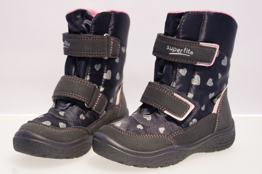 Superfit Stiefel GoreTex wasserdicht warm blau rosa Klettverschluss  3-09091-80 