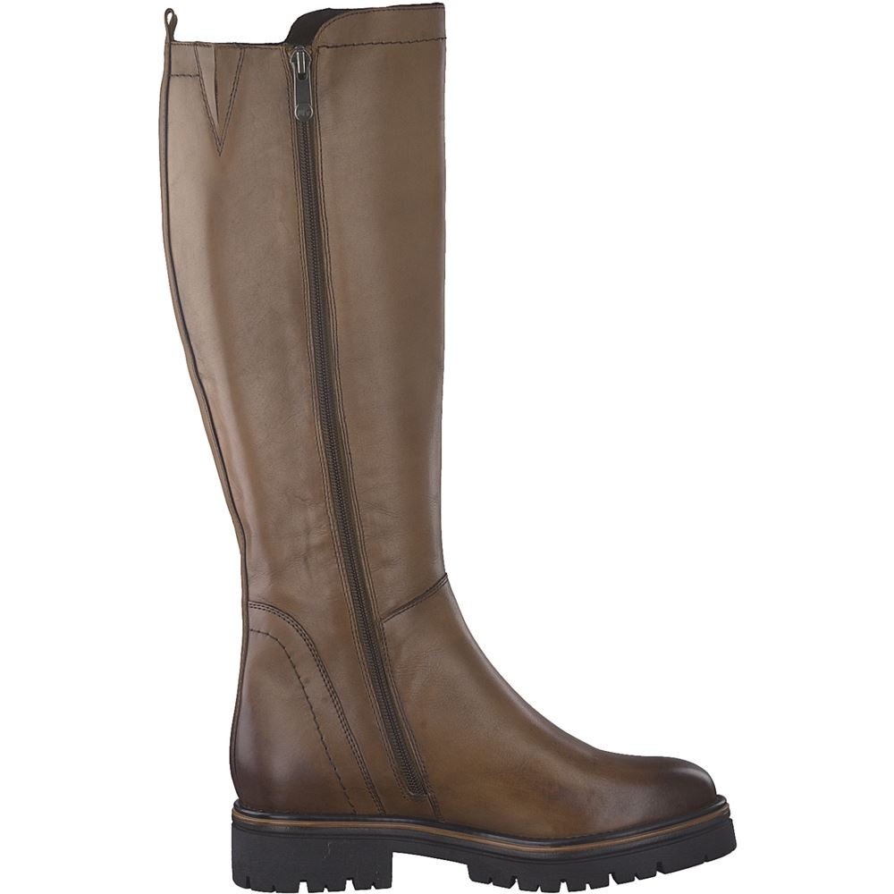 MARCO TOZZI Stiefel Langschaft Leder  braun S22  2-2-25608-29 39 | 306 COGNAC | 