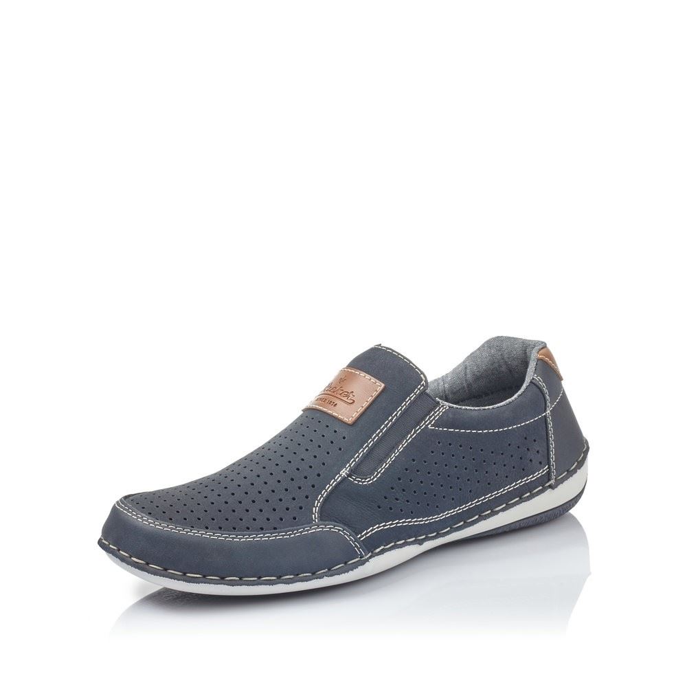 Rieker Slipper Gummizug blau B9255-14 