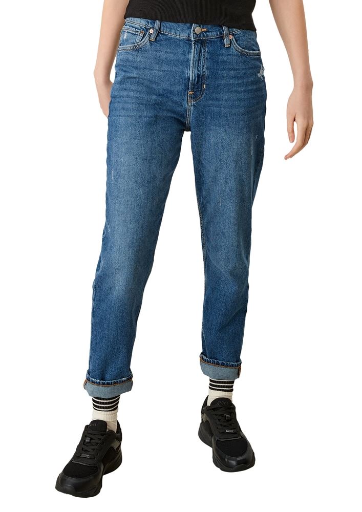 QS designed by 7/8 Jeans destroyed Details relaxed Fit blau S12  2115844 