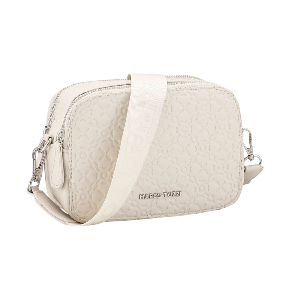 MARCO TOZZI Umhängetasche Crossbody- Bag Allover- Prägung schwarz, beige,grün S22 2-2-61024-29 