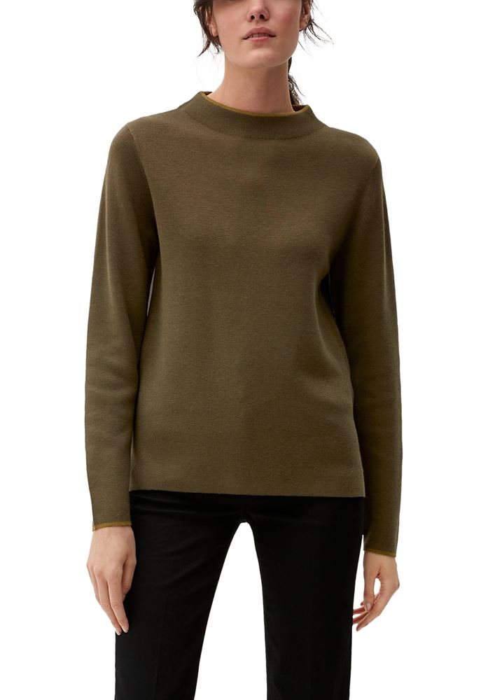 s.Oliver Pullover aus Viskosemix S22 2120681 32 | 9999 GREY/BLACK | 