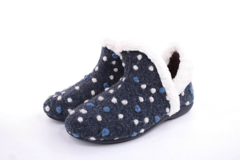 s`knöpfli Damen Schlupfhausschuh rosa, blau S22 Z27751 
