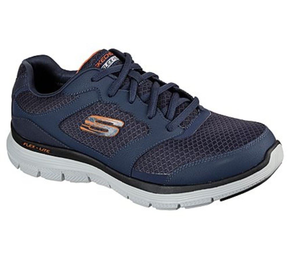 Skechers Flex Advatage 4.0 Herren Sneaker Sportschuh Memory Foam blau,schwarz S22 232225 40 | NVY | 