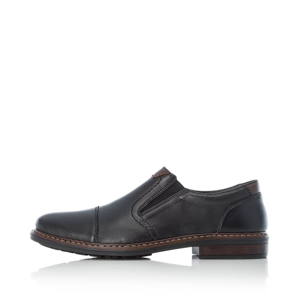Rieker Antistress Herren Slipper Leder klassisch schwarz S13 17659-00 